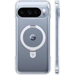 TORRAS Slim for Google Pixel 10 Pro Case Clear, 6,5 inch Fit for MagSafe, Open Edge Frame, Phone Case for Pixel 10 Pro XL with Stand, Ultra Thin Minimalist, Never Yellowing, Shockproof Corner Cover, Clear