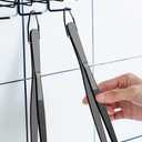 JETKONG 2 Pcs 12'' Curved Kitchen Tweezers Stainless Steel Long Tweezer Tongs Professional Chef Tweezers for Cooking, Grilling and BBQ (Black)