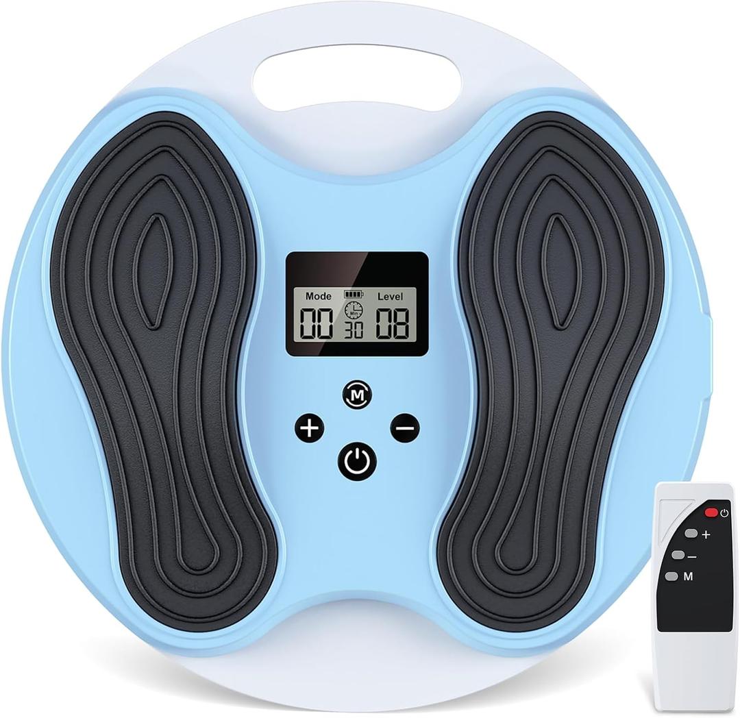 EMS Foot Massager for Neuropathy,NMES Foot Circulation Stimulator for Pain Relief, Plantar Fasciitis & Muscle Recovery,TENS Unit Muscle Stimulator with 4 Electrode Pads,10 Modes 20 Intensities