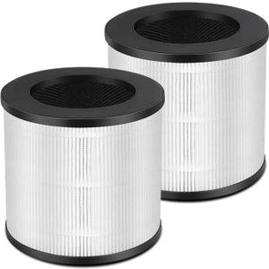 2 Pack Model 14 Replacement Filter for MA Air Puri-Fier Models 14/14B/14W, 3-in-1 Contains Pre-Filter and Activated Carbon Fi-lterr