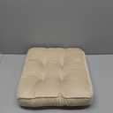 vctops Solid Square Seat Chair Pads Non Skid Soft Comfy Plush Dining Room Kitchen Office Chair Cushion with Ties (17" x 17" x 3",Beige)