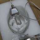 Crystal Pendant Light, 1-Light Mini Diamond Prism Hanging Ceiling Light with Brushed Nickel Finish, Color Changing LED Small Chandelier for Kitchen Island, Dining Room, Bedroom, Hallway, Bar