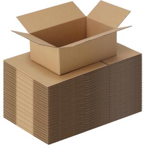 CRUGLA 40 Packs 8x5x3 Shipping Boxes for Small Business, Corrugated Cardboard Boxes Bulk for Shipping Packing Mailing (Brown)