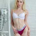 INNERSY Womens Thongs Underwear Cotton Sporty Thong Panties 5-Pack (S)