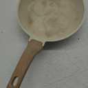 CAROTE Non Stick Frying Pan Skillet, Omelet Pan, Healthy Non Toxic Granite Chef Pan, Induction Compatible Egg Frying Pan with Heat-Resistant Handle, PFOA-Free, Cream White, 8"