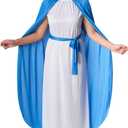 Morph Costumes Virgin Mary Costume For Women Blue Biblical Christmas Nativity Outfit For Adults Holiday Celebrations (Medium)