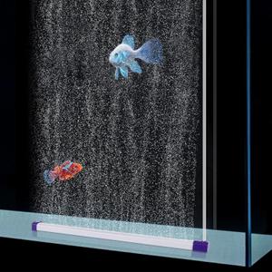 hygger 16.9 Inch Long Aquarium Bubble Bar, Ultra-Fine Quiet Oxygen Diffuser Bubble Curtain Wall, Self-Sinking Design Fish Tank Bubbler Decorations for Freshwater Saltwater