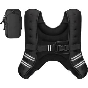 GEEBOBO Weighted Vest for Women Men, 8lb/12lb/16lb/20lb/25lb/30lb Weighted Vest Woman Adjustable Weights for Walking, Strength Training, Running, Muscle Building
