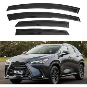 IG Window Visors Fit for 2022-2026 Lexus NX250 NX350 NX350h NX450h+, Out-Channel Rain Guards Vent Wind Deflectors 4PC, Car Accessories for 22-26 Lexus NX Series