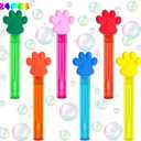 uoyoi Paw Party Favors,24Pcs Paw Print Bubble Wands for Kids,Cute Bubble Wand for Pet Dog Puppy Cat Birthday Party Supplies,Classroom Prizes Pinata Goodie Bag Stuffers Gifts