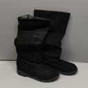 Womens Suede Knee-High Boots Round Toe Wide Cut Chunky Heel Slip-On Western Long Booties Dress Shoes
41 size