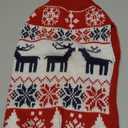 Christmas Dog Sweaters for Small Medium Large Dogs and Cats,Pet Soft Warm Holiday Outfit Girl & Boy,Pup Winter Clothes Turtleneck Double Knitting Collar for Outdoors Playing (Deer, M)
