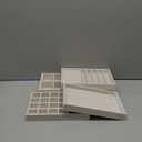 Velvet Jewelry Drawer Organizer Trays  4-Layer Stackable Jewelry Storage Inserts Set, Beige Jewelry Tray Set for Earrings, Rings, Necklaces, Bracelets with Removable Dividers for Dresser & Vanity (Compact (Tablet Size))