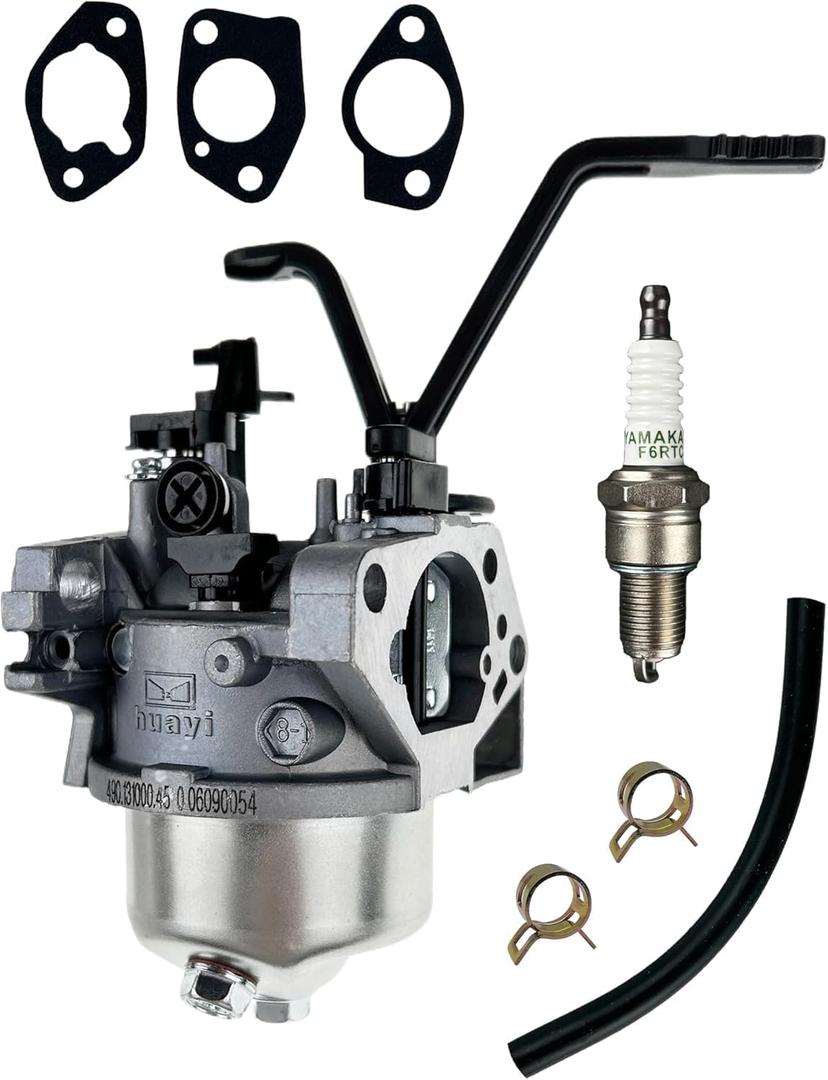 YAMAKATO Huayi 592929 592331 Carburetor for 25T232 25T235 25T236 25T237 Engines Troy Bilt 6250 8500 Watts Generator 030594A 030594, Straight Fuel Inlet