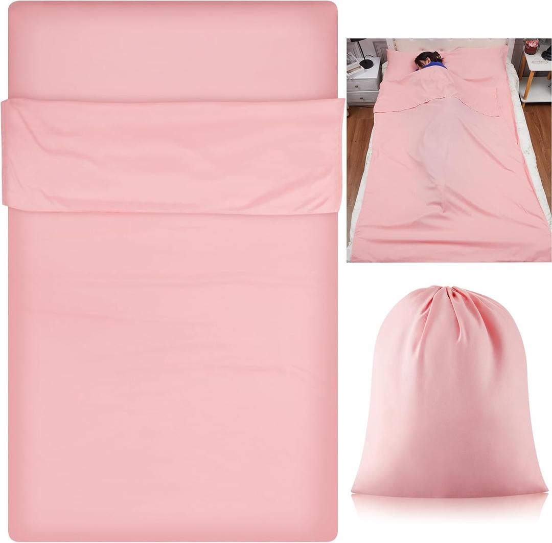 Irenare Self Tan Sleep Sack Reusable Body Self Tanners Lightweight Breathable Tanning Sleeping Sac for Bed Travel Sleeping Bag (Pink)