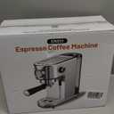 Espresso Machine with Milk Frother, 20 Bar High Pressure Professional Espresso Maker Automatic, Compact Stainless Steel Coffee Machine for Cappuccino, Latte, Gift for Coffee Lover, Dad or Mom, Silver