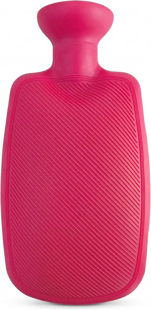 BYVOV Silicone Hot Water Bottle 2L for Pain Relief, Odorless & Leakproof, Long Lasting Heat for Period Cramps, Back, Neck & Muscle Pain, Soft Durable Design (Red)