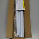 White Flag Poles for Outside House - 5ft Tangle Free Flag Pole for House,Heavy Duty Metal Flagpole Hardware for 3x5 American Flags,Outdoor Flagpoles Mount for Porch,Car,Truck,Boat (Without Bracket)