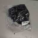 Women Lace See Through Mini Dress Long Sleeve High Neck Loose Fit Sheer Floral Short Dress Sexy Beach Cover Up (Large, Black)