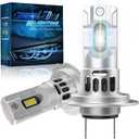 ziongreen H7 LED Bulbs, 60,000LM Ultra Bright 6500K Cool White, 1:1 Mini Size CANBUS Error Free - Easy Installation, Perfect for Halogen Replacement Headlights or Fog Lights, Pack of 2