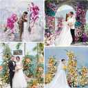 Fomcet Metal Arch Backdrop Stand Set of 2 Gold Wedding Arch Stand 7.2FT & 6FT Arched Backdrop Frame for Birthday Party Baby Shower Graduation Ceremony Decoration