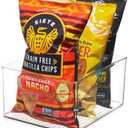 iDesign Stackable Storage Bin with Handles - Organize Pantry, Fridge, or Freezer, Clear, Made in USA, Set of 2