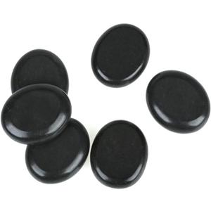 6 Pcs Medium Hot Massage Stones Set Natural Basalt Warm Rocks Kit for Home Spa Massager for Back&Leg& Face &Foot