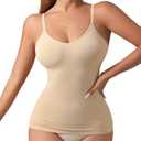 USEASY Camisole Slimming Compression Tank tops for women v neck Post Surgery Compression Tank Top Compression Women Beige L (Beige, L)