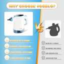 Handheld Steam Cleaner for Home, Pressurized 15s Instant Heat Steam Cleaner, 500ml Removable Water Tank & Self-Clean, Portable Multi-Surface Steamer for Cleaning, Kitchen, Bathroom, Car, Floor
