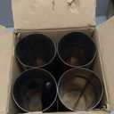 KOMCLUB Stove Pipe Stainless Steel Flue Chimney Extension Stove Pipe 4 pcs Straight Chimney Tube Set for Wood Stoves, Fireplaces, Furnaces, Boilers, Stoves, Ranges, Water Heaters 2.36" x 45.47"