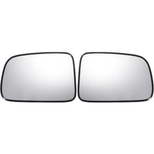 X AUTOHAUX Pair Car Rearview Left Right Side Mirror Glass Replacement W/Backing Plate Heated White Glass for Honda CR-V CRV 2002-2006