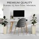 Mueller M-Resin Heavy Duty Tall Planter, Indoor/Outdoor Grande Plant, Tree, Flower Pot, 2-Piece Set, 27.5, Modern Design, Built-in Drainage, Beige (27.5 x 14")