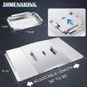 Grill Grease Tray Replacement Parts for Dyna Glo Grill Replacement Parts 5 Burner DGH474CRP, DGH483CRP, DGH485CRP, Adjustable 24''-30'' Gas Grill Drip Pan, Cooking Grate, Heat Plate Shield and Burners
