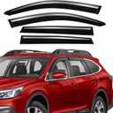 Tape-On Rain Guards Compatible with Subaru Outback 2020 2021 2022 2023 2024 2025 Black Extra Durable Shatterproof Side Window Deflectors, Vent Window Visors, Wind Deflectors - 4 PCS