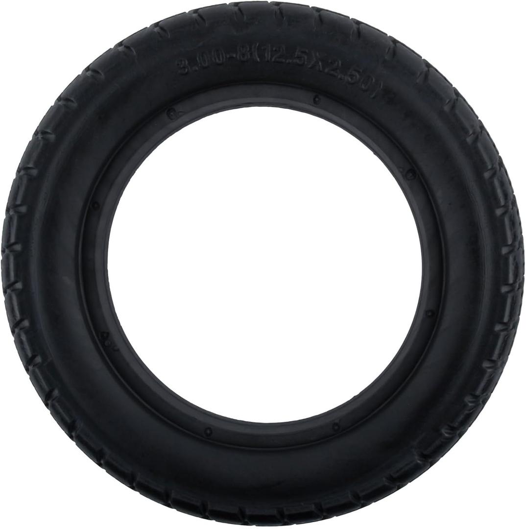 Electric Bike Tire 12 Inch Solid 12 1/2x2 1/4 (62-203) for E-Bike Scooter Electric Bicycle Black Rubber Tire 12.5x2.50 Puncture Resistant