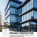 8 x Window Film 17.5" x 118.1" Window Film for Ultimate Privacy and Sun Blocking Room Darkening Tinted Film Removable Static Cling Black Film for Home, Garages and RVs