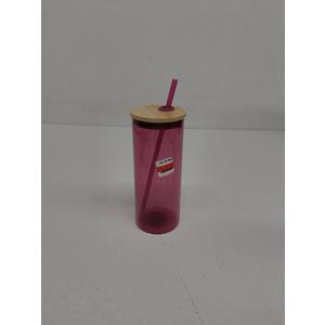 Multi-function Glass Cup with Lid Transparent Juice Tumbler with Straw for Cold Beverages for Home Cafes and Parties 20 oz