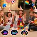 28 Pack Space LED Finger Lights,Valentines Day Gifts for Kid with Valentine Cards Exchange Gifts School Classroom Prizes Valentines Day Gifts for Kids Boy Girl Valentine Party Favors