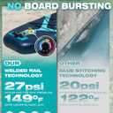 11'34'' Extra Wide Inflatable Paddle Board with Seam Welded Technology, Stand Up Paddle Board, 420lb Capacity for Adults, Sup Board for All-Level with 2-Blade Paddle/Dual-Action Pump/Leash