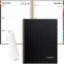 SUNEE 2026 Weekly and Monthly Planner - from January 2026 - December 2026, Daily Agenda Planner with Monthly Tab, Flexible Cover, Note Pages, Pockets, Bookmark, Spiral Binding, Black, 8.5"x11"