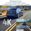 4K Dash Cam Front, WiFi Dash Camera for Cars, Mini Dashcam with Super Night Vision,1.97 Inch Screen, Loop Recording, G-Sensor, WDR, Parking Monitor, 64GB Card Included (4K Mini Dash Cam)