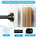 Tension Curtain Rod Black Tension Rod 40 to 78 Inch Spring Curtain Rods Non Slip Tension Rods 1pcs For Windows No Drilling Adjustable Tension Rods of Curtains Window Closet Kitchen Wardrobe