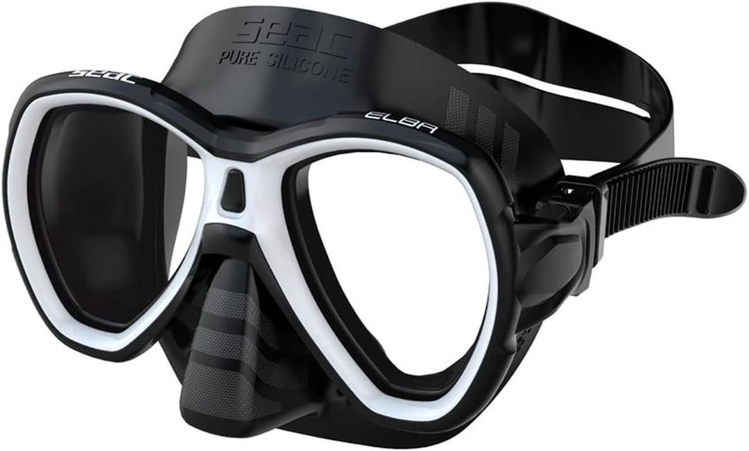 Seac Elba, Snorkelling and Scuba Diving Mask (Regular Fit,Black/White)