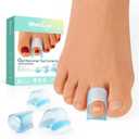 Welnove Hammertoe Corrector - 6 PCS Toe Splints Realign Bent, Curled, Crooked, Claw, Hammer Toes - Toe Straighteners for Men and Women, FSA or HSA Eligible - Blue