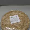Round Woven Placemats Set of 6, Natural Water Hyacinth Place mats, 12 inch Rattan Placemats Wicker Placemats Farmhouse Boho Braided Heat Resistant Outdoor Placemat Patio Table Place Mats