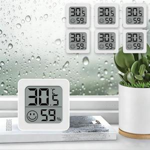 6 Pack Mini Humidity Meter Hygrometer, Room Thermometer Indoor Digital Temperature and Humidity Monitor for Home House Office Garden and Cellar