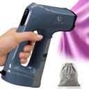 Vacuum Steamer for Clothes, 2-in-1 Steamer & Iron, 3500Pa Suction Handheld Clothes Steamer, Garment Steamer & Wrinkle Remover for Shirts, Bedding, 30-Sec Heat-Up, 4 Modes, Travel & Home (110-120V)