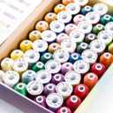 Simthread 63 Colors Polyester Compatible with Brother Embroidery Machine Thread Kit 40 Weight Compatible with Brother Babylock Janome Singer Pfaff Husqvarna Bernina Embroidery Sewing Machines 550Y