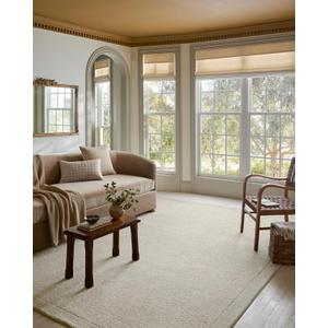 Loloi Magnolia Home by Joanna Gaines Henley Collection HNY-01 Ivory/Silver 7'-9" x 9'-9" Area Rug