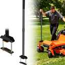 Mower Mount Assist Handle, Adjustable Grab Bar Zero Turn Mower Accessories, Get On/Off Aid Tool with Support Grip and Longer Bolt Kit, Lawn Mower Parts Mounting Handle Fits Most Zero Turn Models